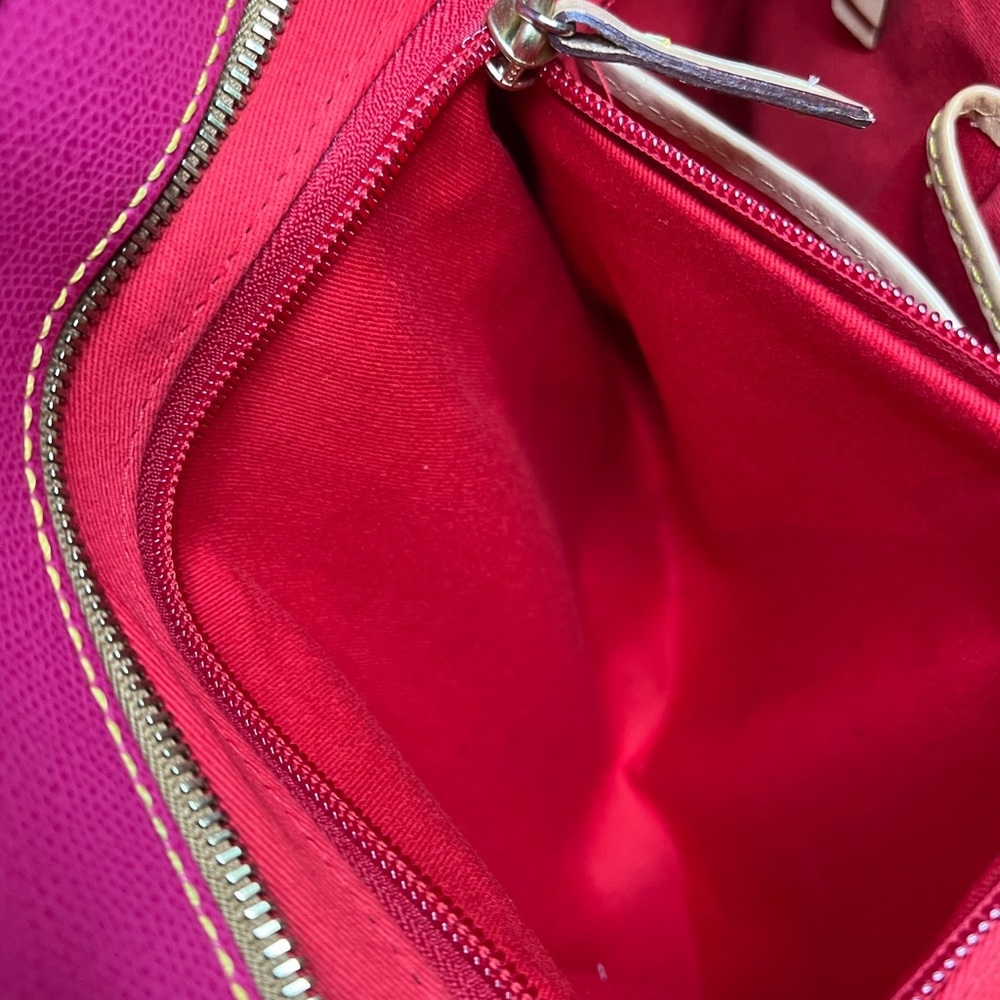 Dooney & Bourke Fuchsia Cynthia Leather Tote - Picture 15 of 17